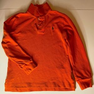 Cotton mesh longsleeve Polo shirt